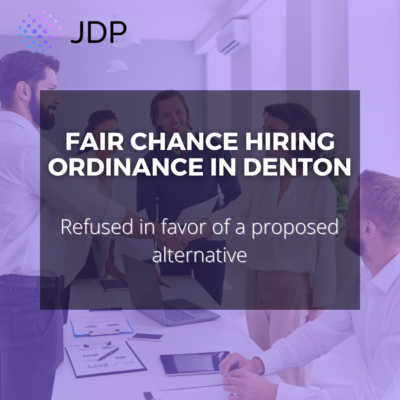 Fair Chance Hiring Ordinance Refused in Denton